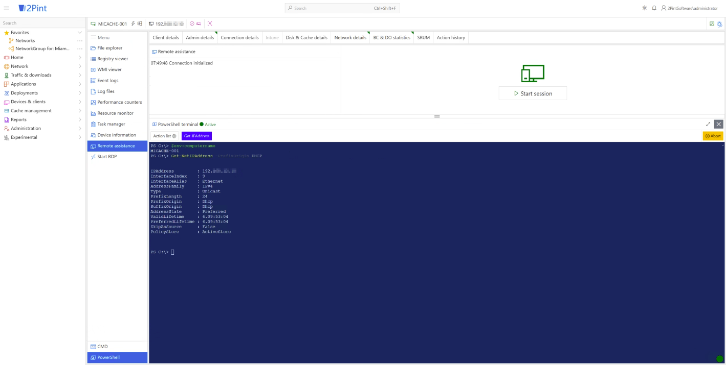 RemoteR – Remote assistance - PowerShell terminal