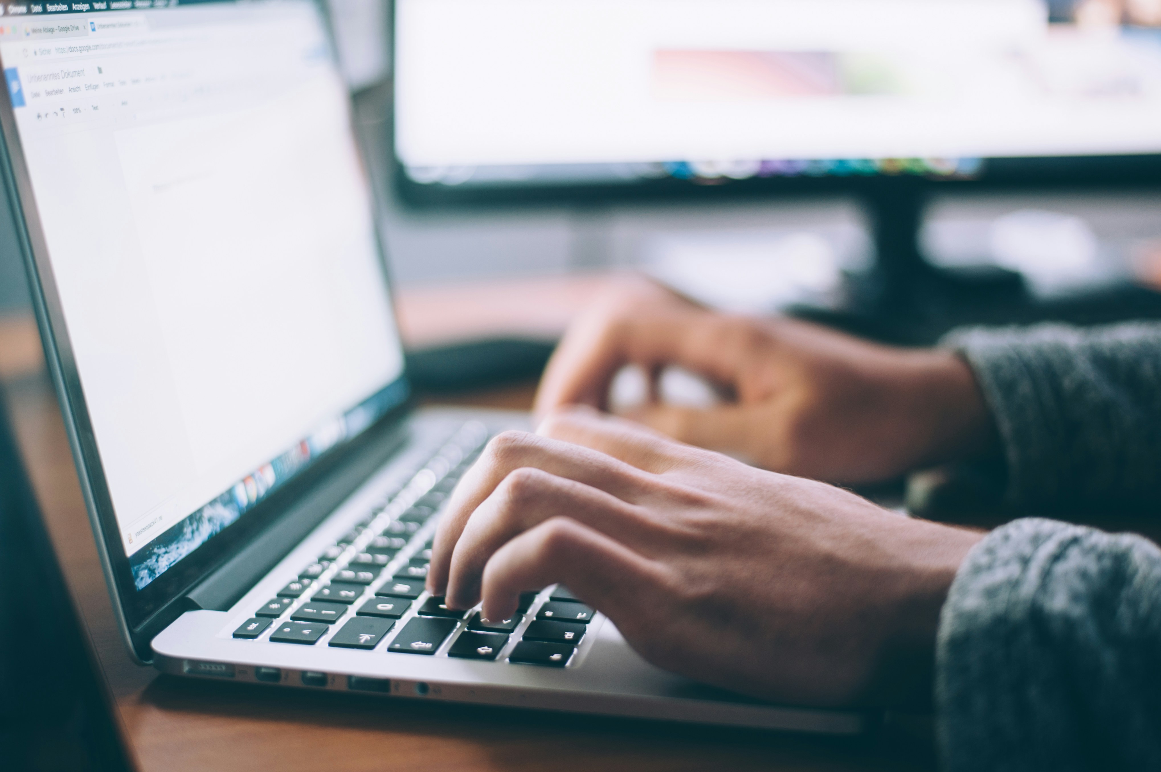 Online training on a laptop computer