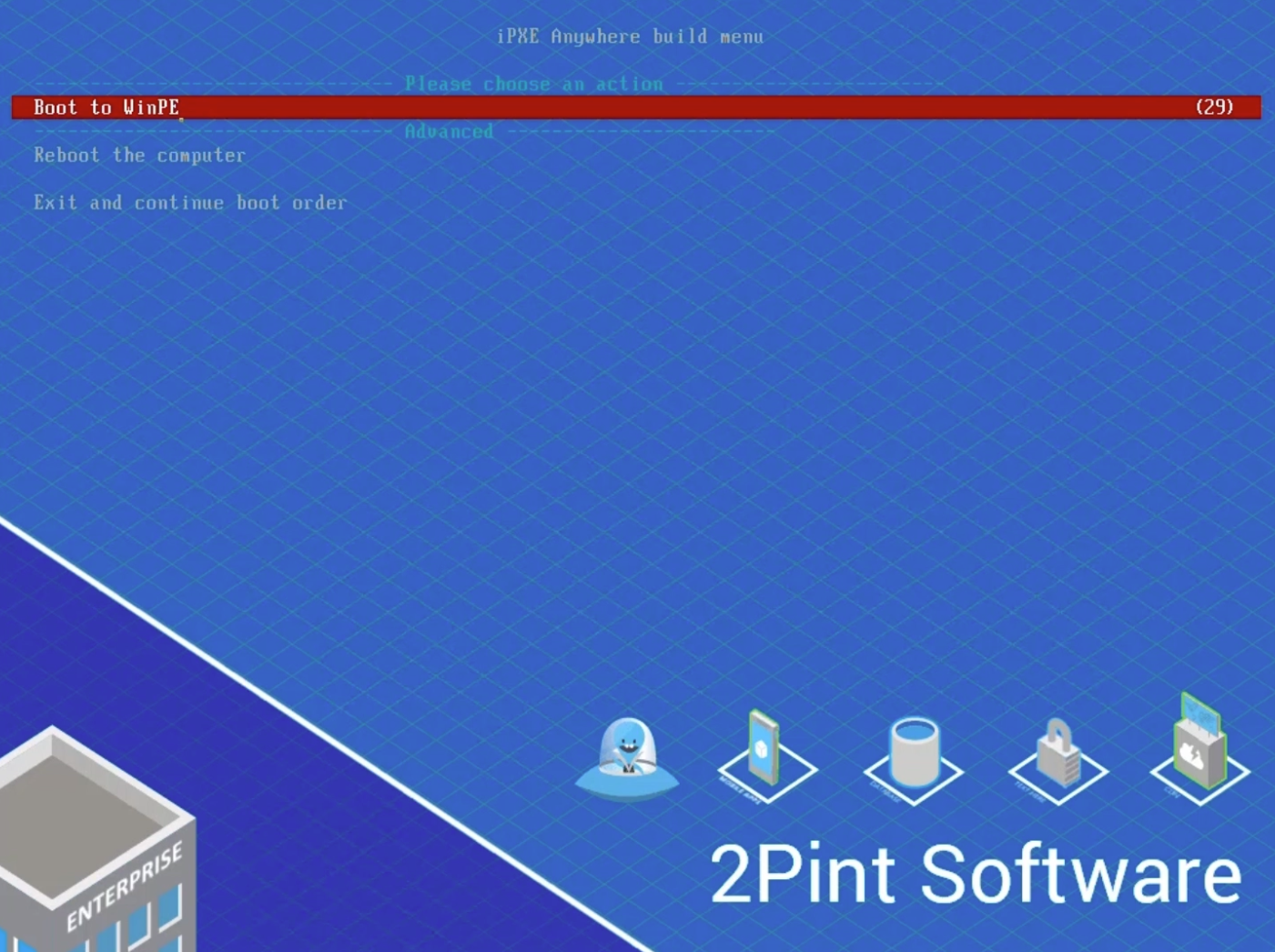 iPXE Anywhere - Build menu